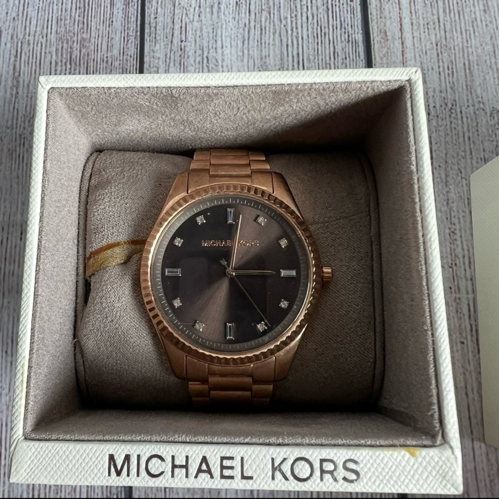MICHAEL KORS Rose Gold Tone Stainless Steel Watch